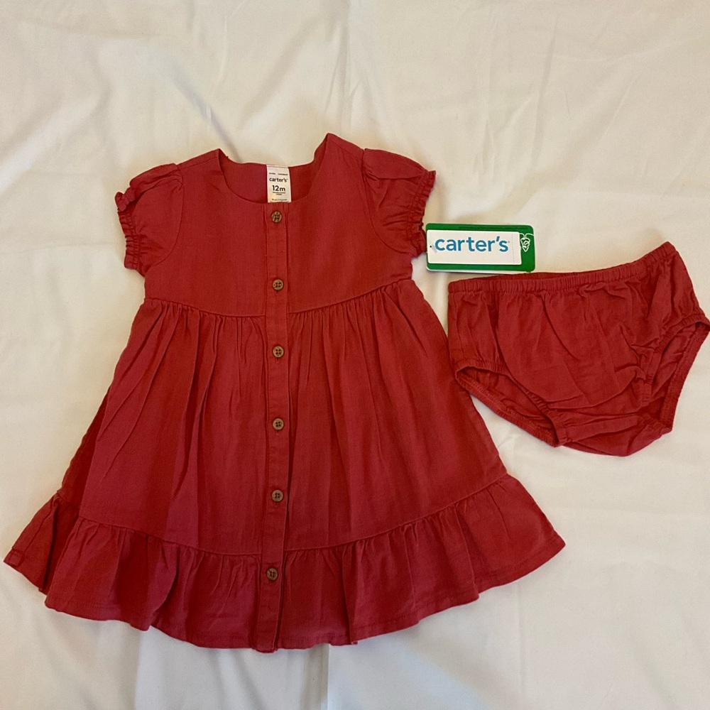Red Baby Dress with Bloomers by Carter’s - various sizes available